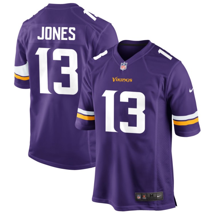 Men's Nike Minnesota Vikings #13 Daniel Jones Team Purple NFL Game Jersey