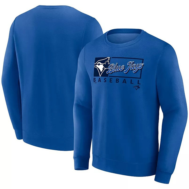 Men's Toronto Blue Jays Royal Focus Fleece Pullover Sweatshirt