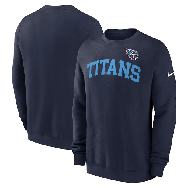 Men's Tennessee Titans Navy Club Pullover Sweatshirt