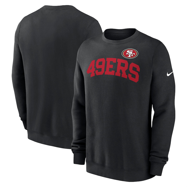 Men's San Francisco 49ers Black Club Pullover Sweatshirt