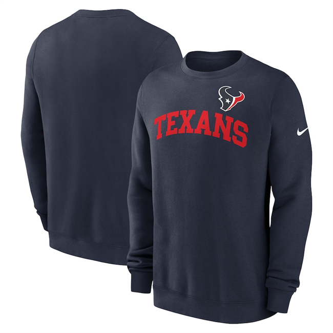 Men's Houston Texans Navy Club Pullover Sweatshirt