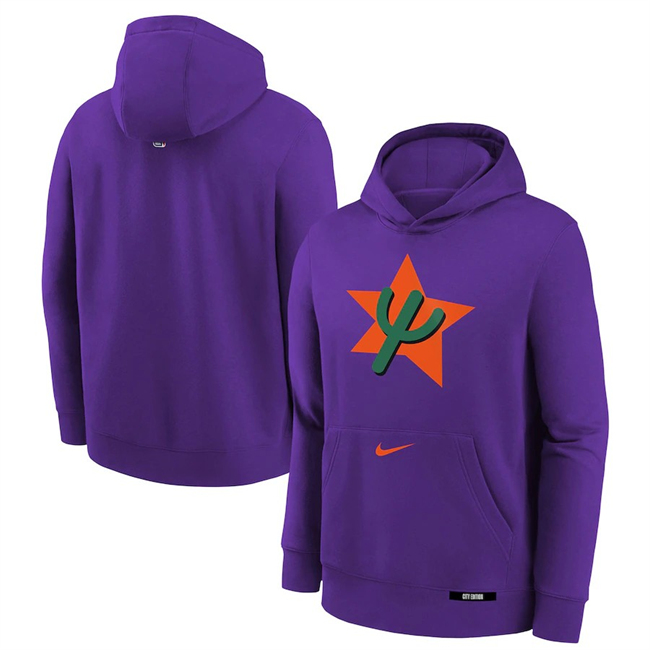 Men's Phoenix Suns Purple 2024-25 City Edition Fleece Club Pullover Hoodie