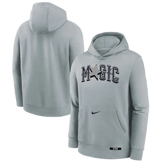 Men's Orlando Magic Silver 2024-25 City Edition Fleece Club Pullover Hoodie