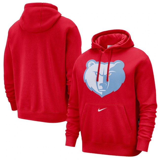 Men's Memphis Grizzlies Red 2024-25 City Edition Essential Club Pullover Hoodie