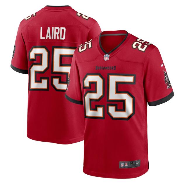 Men's Tampa Bay Buccaneers #25 Patrick Laird Red Game Football Stitched Jersey