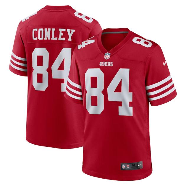 Men's San Francisco 49ers #84 Chris Conley Scarlet Football Stitched Jersey