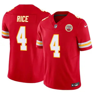 Youth Kansas City Chiefs #4 Rashee Rice Vapor F.U.S.E. Limited Nike NFL Stitched Jersey Red