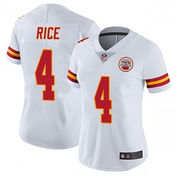 Women's Kansas City Chiefs #4 Rashee Rice Vapor Limited Nike NFL Stitched Jersey White