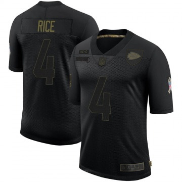 Men's Kansas City Chiefs #4 Rashee Rice 2020 Salute to Service Nike NFL Stitched Jersey Black