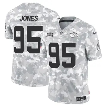 Youth Kansas City Chiefs #95 Chris Jones Vapor Limited 2024 Salute to Service Arctic Camo Nike Stitched NFL Jersey