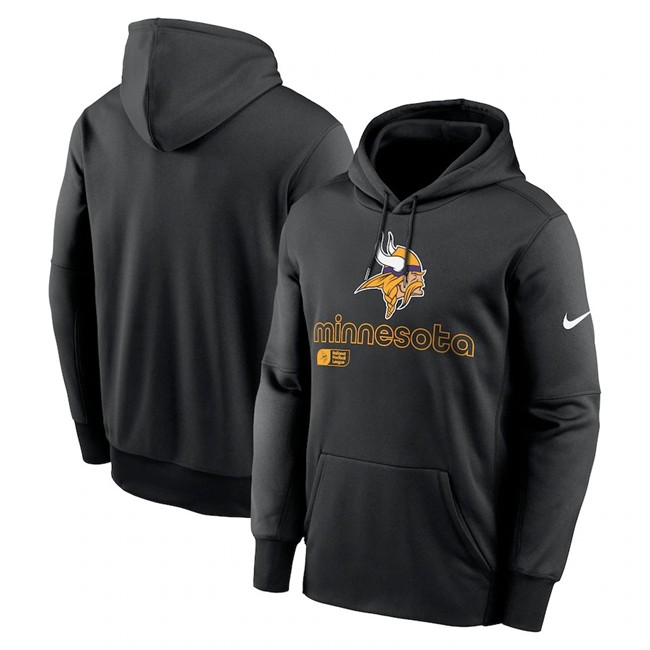 Men's Minnesota Vikings Black Performance Pullover Hoodie