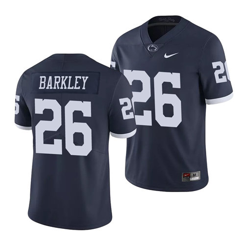 Men's Penn State Nittany Lions #26 Saquon Barkley Navy Blue Vapor Limited Stitched Jersey