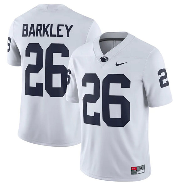 Youth Penn State Nittany Lions #26 Saquon Barkley White Stitched Jerseys