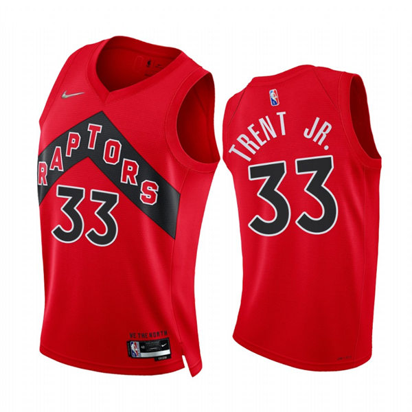 Mens Toronto Raptors #33 Gary Trent Jr. Red Icon Edition Jersey