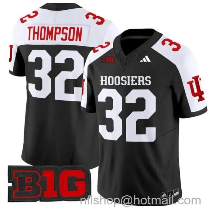 Men's Adidas Anthony Thompson Jersey #32 Indiana Hoosiers Vapor Limited College Football Stitched Black Alternate