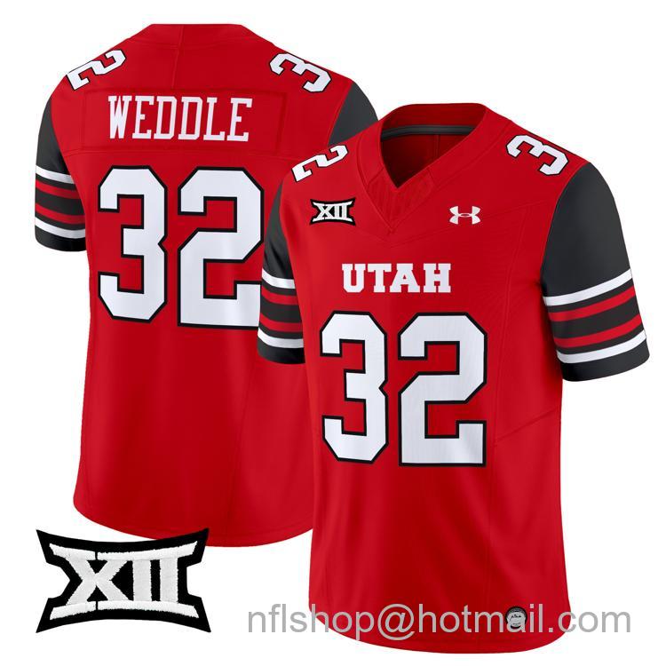 Men's Eric Weddle Jersey #32 Utah Utes Vapor Limited College Football Stitched Red