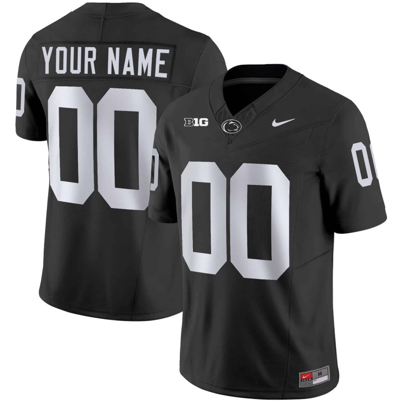 Men's Nike Custom Penn State Nittany Lions Jersey Name and Number Vapor Limited College Football All Stitched Black