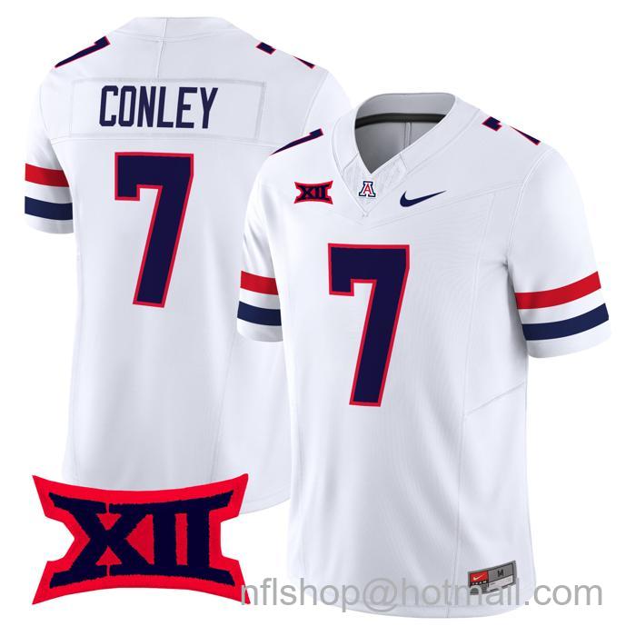 Men's Nike #7 Quali Conley Jersey Arizona Wildcats F.U.S.E. Vapor Limited College Football White Stitched