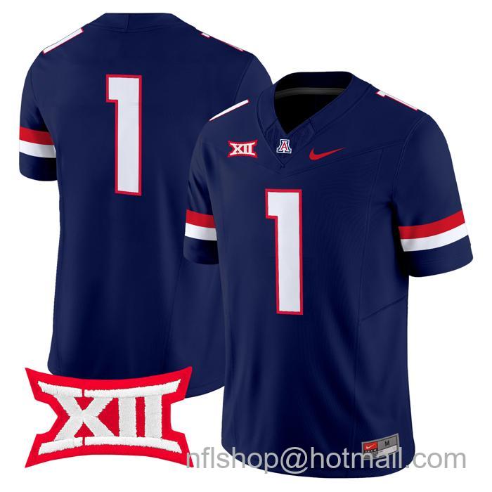 Men's Nike Arizona Wildcats #1 F.U.S.E. Vapor Limited College Football Navy Stitched Jersey