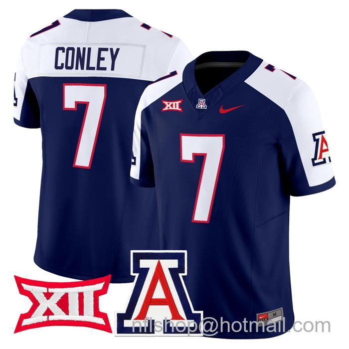 Men's Nike #7 Quali Conley Jersey Arizona Wildcats F.U.S.E. Vapor Limited College Football Navy Alternate Stitched