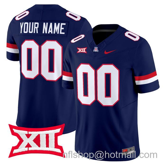 Men's & Youth Nike Custom Arizona Wildcats Jersey Name and Number Stitched F.U.S.E. Vapor Limited College Football Navy