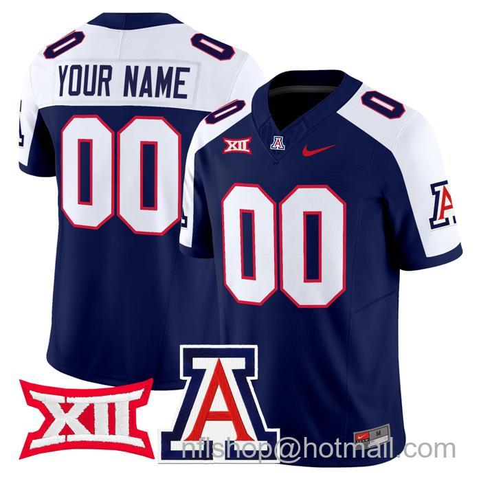 Men's & Youth Nike Custom Arizona Wildcats Jersey Name and Number Stitched F.U.S.E. Vapor Limited College Football Navy Alternate