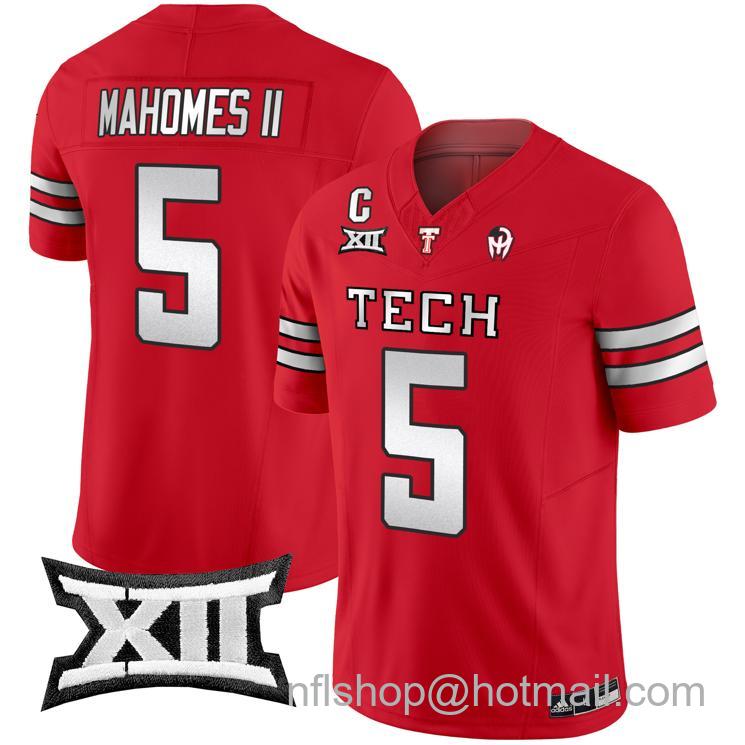 Men's Adidas Patrick Mahomes II #5 Texas Tech Red Raiders Vapor Limited Football Red