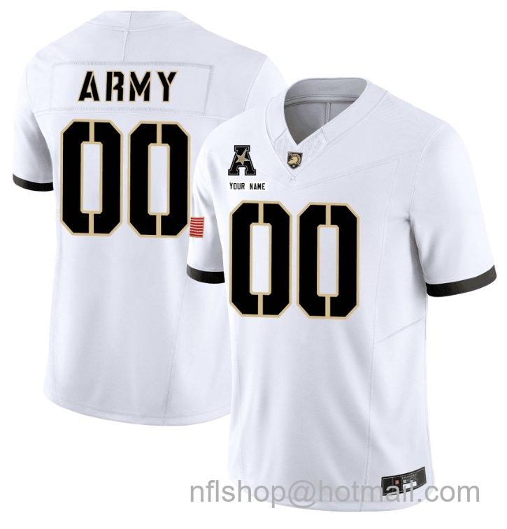 Men's Custom Army Black Knights Jersey Name, Number 101st Airborne Division Honoring White