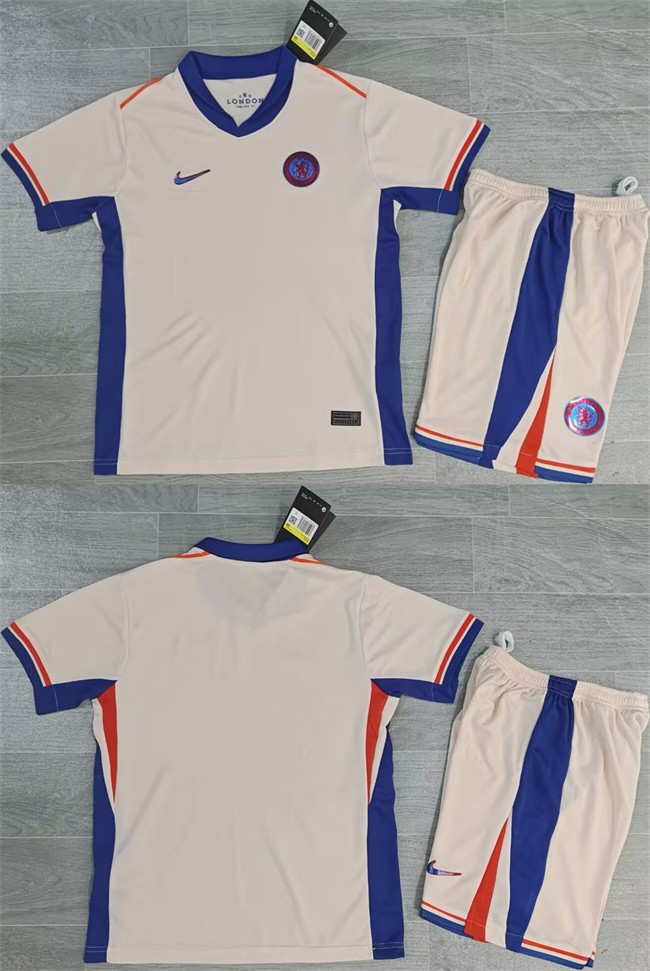 Youth Chelsea Custom Cream Soccer Jersey Suit