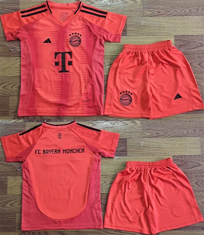 Youth Bayern Munich Custom Red Soccer Jersey Suit