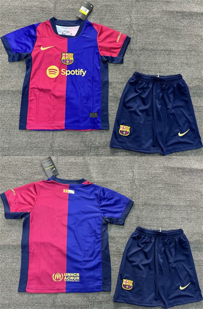 Youth Barcelona Custom Red_Royal Soccer Jersey Suit