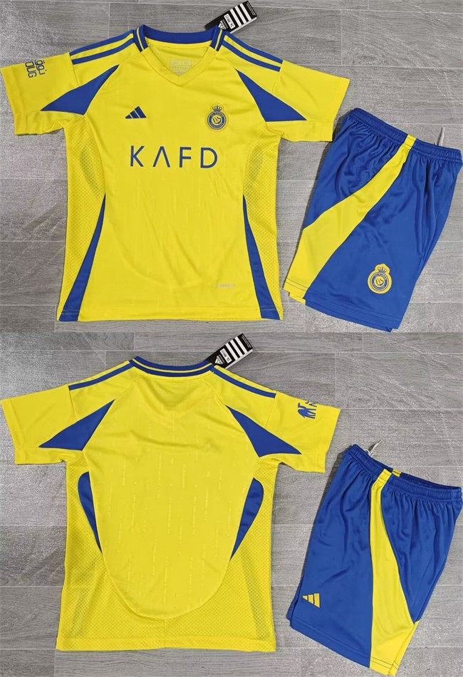 Youth Al Nassr Custom Yellow Soccer Jersey Suit