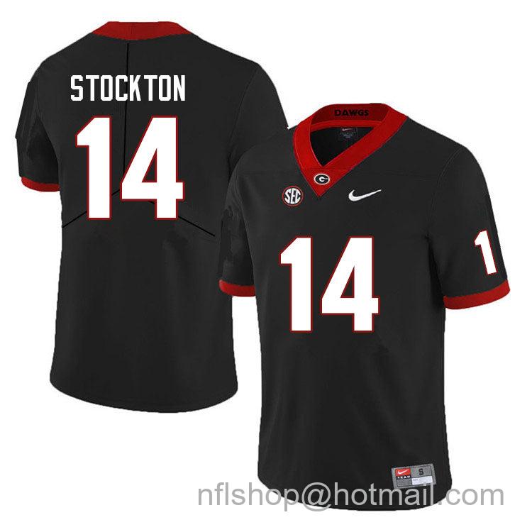 Men’s Georgia Bulldogs #14 Gunner Stockton  Black Nike Vapor Limited College Football Stitched Jersey