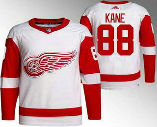 Men's Detroit Red Wings #88 Patrick Kane White Authentic Jersey