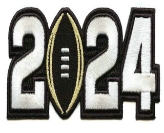 2024 College National Championship Game Jersey White Number Patch