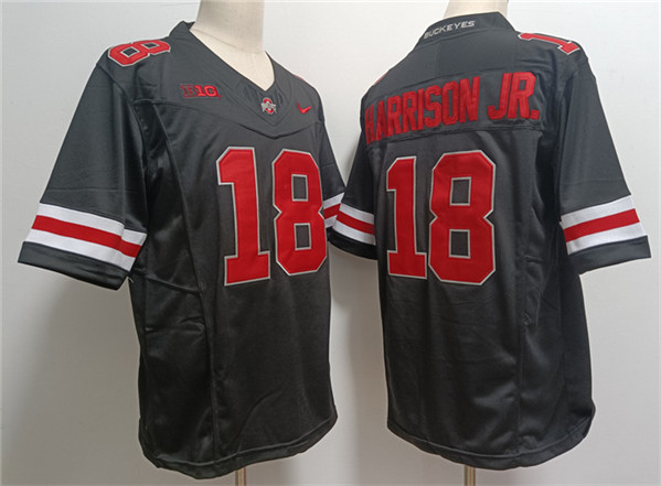 Men's Ohio State Buckeyes #18 Marvin Harrison JR. Black 2023 F.U.S.E. Limited Stitched Jersey