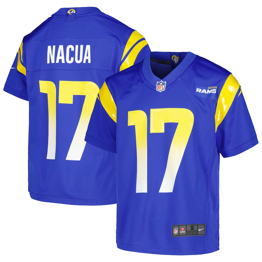 Youth Los Angeles Rams #17 Puka Nacua Royal Nike Game Football Stitched Jersey