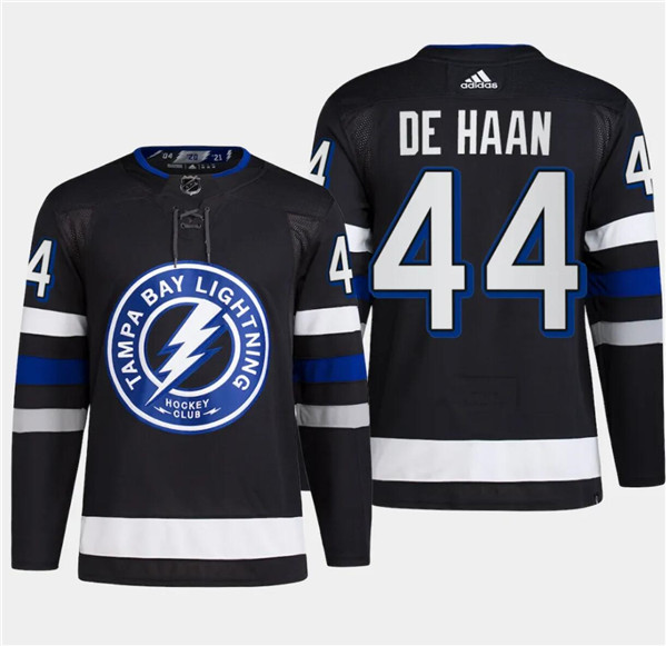 Men's Tampa Bay Lightning #44 Calvin de Haan Black 2024 Stadium Series Stitched Jersey