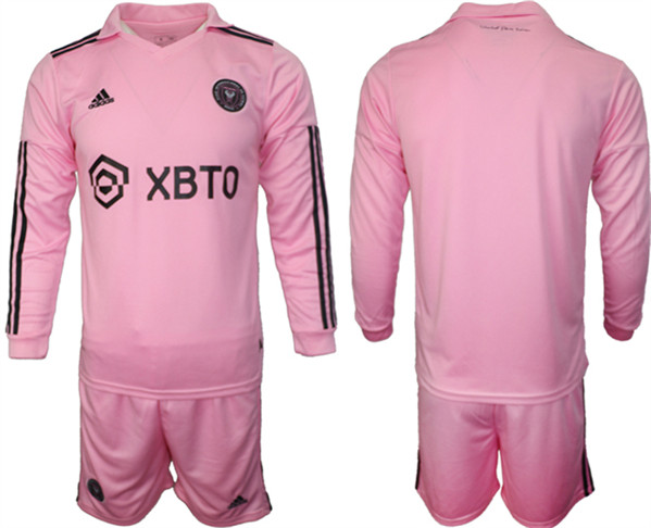 Men's Inter Miami CF Blank 2023-24 Pink Home Soccer Jersey Suit