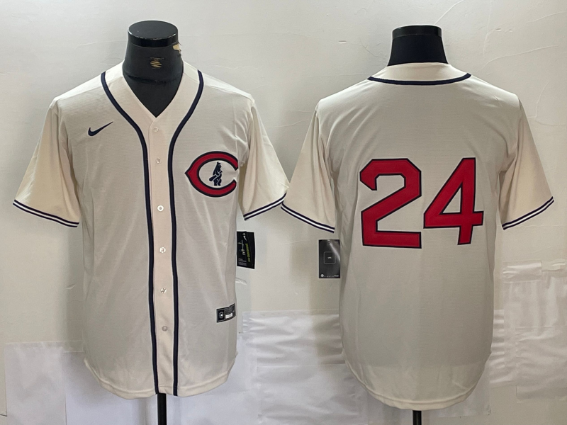 Men's Chicago Cubs #24 Cody Bellinger 2022 Cream Field of Dreams Cool Base Stitched Baseball Jersey