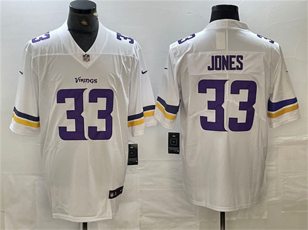 Men's Minnesota Vikings #33 Aaron Jones White Vapor Untouchable Limited Stitched Jersey