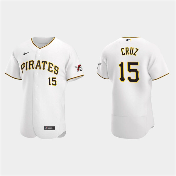 Men's Pittsburgh Pirates #15 Oneil Cruz Nike White Home FlexBase Player Jersey