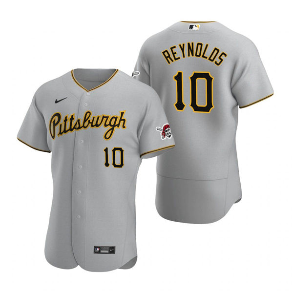 Men's Pittsburgh Pirates #10 Bryan Reynolds Nike Gray Road FlexBase Jersey