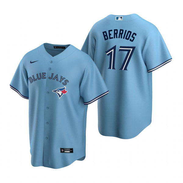 Men's Toronto Blue Jays #17 Jose Berrios Nike Powder Blue Alternate Cool Base Jersey