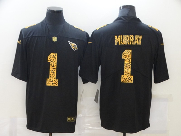 Men's Arizona Cardinals #1 Kyler Murray 2020 Black Leopard Print Fashion Limited Stitched Jersey