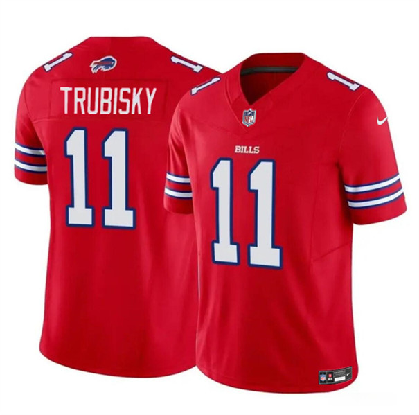 Men's Buffalo Bills #11 Mitch Trubisky Red 2023 F.U.S.E. Vapor Untouchable Limited Football Stitched Jersey