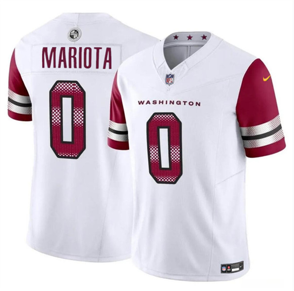 Men's Washington Commanders #0 Marcus Mariota White 2023 F.U.S.E. Vapor Limited Football Stitched Jersey