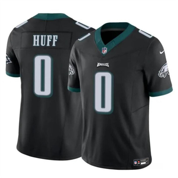 Men's Philadelphia Eagles #0 Bryce Huff Black 2024 F.U.S.E. Vapor Untouchable Limited Football Stitched Jersey