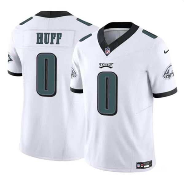 Men's Philadelphia Eagles #0 Bryce Huff White 2024 F.U.S.E. Vapor Untouchable Limited Football Stitched Jersey