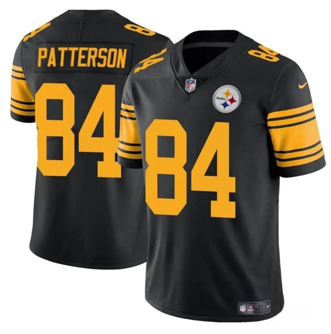 Men's Pittsburgh Steelers #84 Cordarrelle Patterson Black Color Rush Limited Football Stitched Jersey